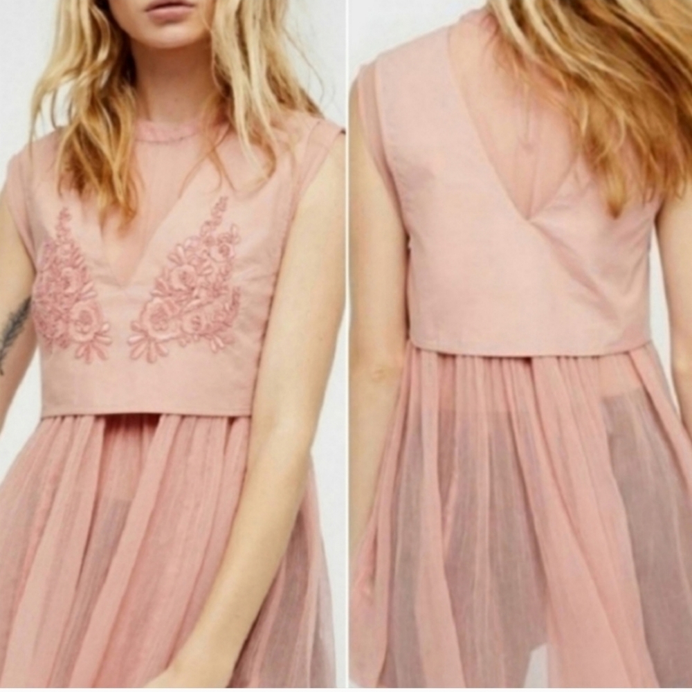 Free people Forever mine twofer pink tunic